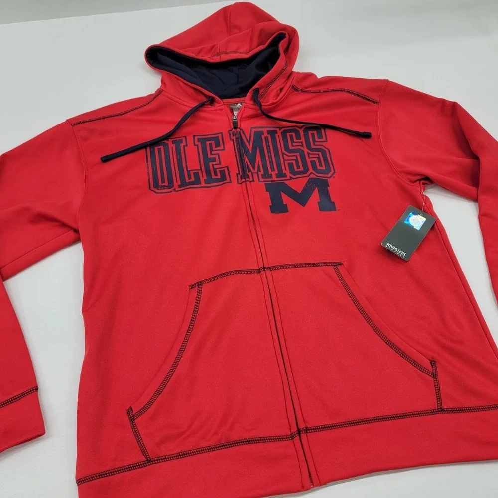 NEW! Ole Miss Hoodie Pullover NCAA Rivalry Threads/Knights Apparel Men's Sz L - Picture 3 of 6